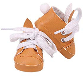Aeromdale Puppenschuhe Schnürschuhe Hasenohren 5cm Schuhe für 14,5 Zoll 1/6 32-34cm Gelenkpuppen - Braun A - 1 Paar