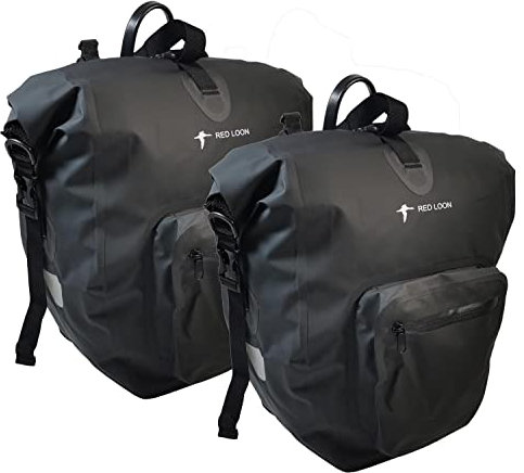 2 x cykelväskor Red Loon Plus packväska svart bagagehållare väska