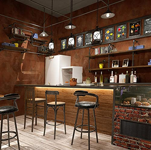 tapete schlafzimmer modern Brauner nostalgischer Industriestil Retro-Grau moderne 3D Optik für Wohnzimmer, Schlafzimmer oder Küche inklusive Newroom Tapezier