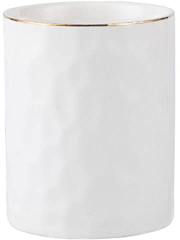Keramik-Stifthalter für Schreibtisch, Make-up-Pinselhalter, Organizer für Büro, Zuhause, Weiß