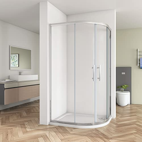 Biubiubath Offset Quadrant Shower Enclosure Cubicle 8mm Easy Clean Glass Door 1000x900mm