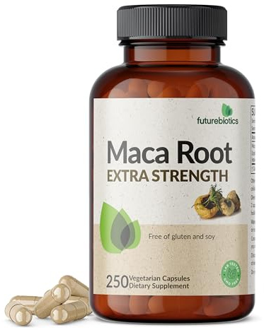 Futurebiotics Maca Root Extra Strength Supports Energy, Stamina & Reproductive Health, Non-GMO, 250 Vegetarian Capsules