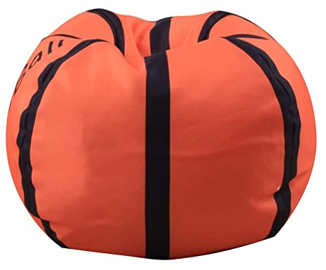 KENANLAN Football Bean Bag Soccer Bean Bags Bean Bags for Storage Bean Bag Chair 18 Inch Zippered Bean Bag Cover for Plush Toy Game (basketball)