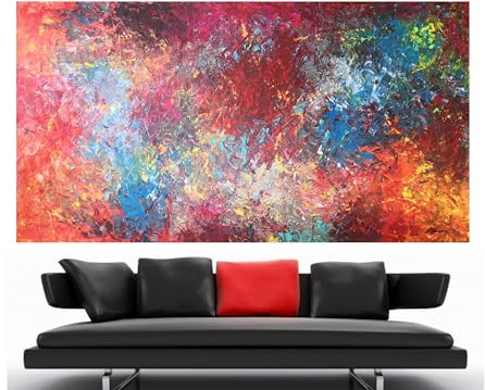 WEISE XXL Acrylbild Abstrakt ART Gemälde Modern 169 x 91cm Leinwand 49/22 NEU