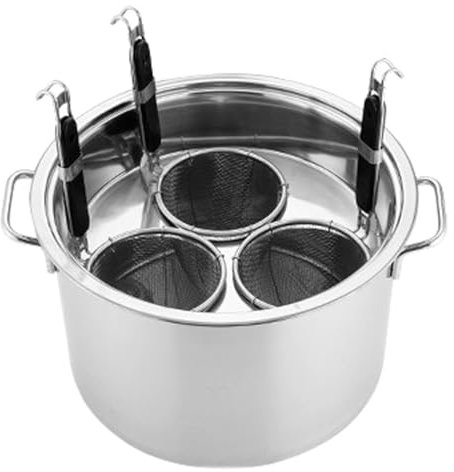 Pentole Per Pasta In Acciaio Inox Cuocipasta Set Di Inserti Con Cestello Scolapasta, Cuocipasta Vapore Pentole Per La Casa Cucina Ristorante,3 Holes