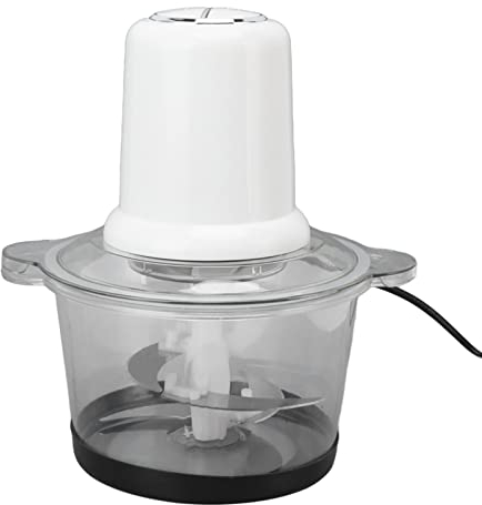Tritacarne Elettrico E Robot da Cucina - Tritacarne Elettrico Piccolo da 350 W, Miscelazione Rapida da 2 Litri, Spina UE 220 V(BIANCO)
