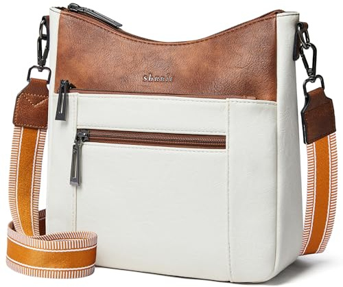 Shrrie Sacs bandoulière pour femmes, sacs à main tendance en cuir végétalien, sacs hobo avec bandoulière amovible pour les voyages