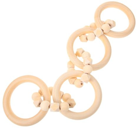 DEARMAMY 1stücke Holzkette Deko Links Holzring Dekoration Für Boho-Stil Rustikale Wohnaccessoires Vielseitige Partydekoration Für Geburtstags Und Einweihungsfeiern