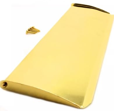 Vision4ever Polished Brass Internal Letter Box Flap Draught Excluder Inner Post Cover Plate