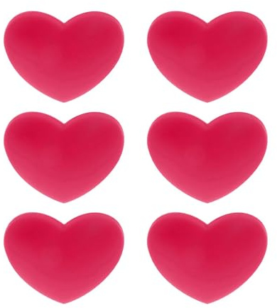 Tennis vibrationsdämpare – hjärtformad silikonstötdämpare | silikon tennisracketdämpare | liten tennisracket dämpare tennisracket dämpare tennistillbehör för spelare (1-pack = 6)