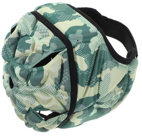 Parliky Footballhelm Für Jugendliche Und Erwachsene Mit Kettenriemen Und Schild Aus Eva-Schaum Und Polyester Schützt Kopf Und Ohren Atmungsaktiv Mit Löchern Verstellbare Kordel Für Komfort
