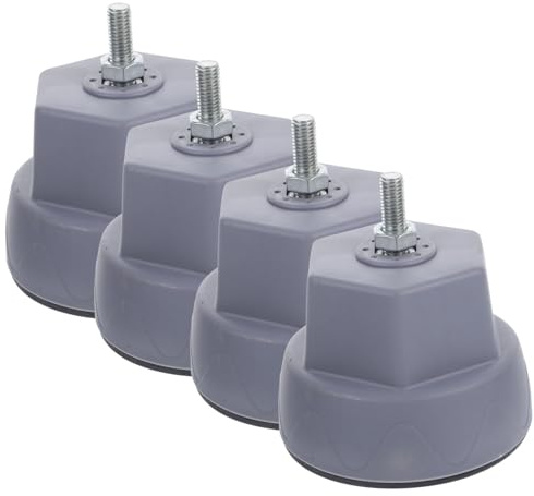 Support de Base pour Machine à Laver 4 Pièces en Caoutchouc Épais | Patins Antidérapants, Forte Capacité de Charge, Bruit et Stabilité en Buanderie
