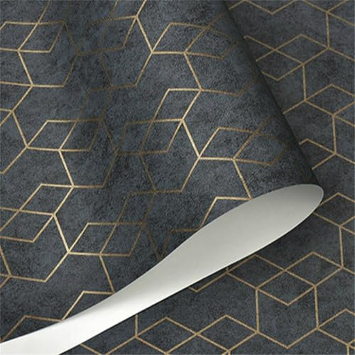 LMTYJZRY Papel Pintado Papel Pintado Wallpaper Papel Tapiz no Tejido a Rayas con Motivos geométricos de Simplicidad Moderna for Dormitorio y Sala de Estar, 53 cm x 10 m