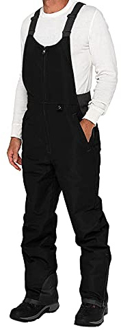 LOIJMK Pantalones de nieve para hombre, monos de invierno, pantalones de nieve, resistentes al viento, cálidos, pantalones de nieve, pantalones de exterior con cremallera, pantalones de esquí para