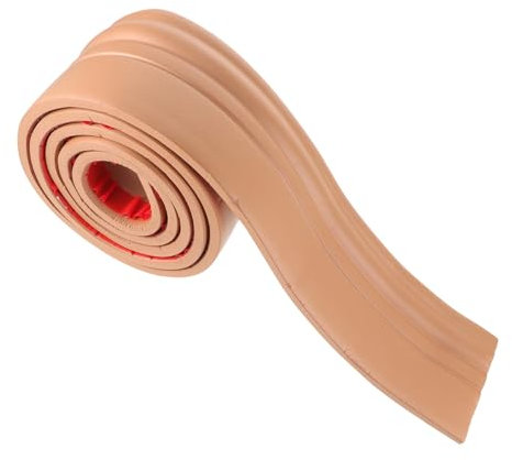 HOMOCONO Selbstklebende Flexible Sockelleiste Braun Breit Weiche Zuschneidbare Wand Bodenleiste Für Küche Bad Wohnzimmer Einfach Zu Kleben Vielseitig Für Glatte Oberflächen