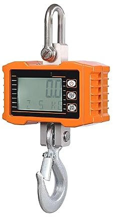 Bilancia da gru digitale, Bilancia sospesa digitale 1000kg/ 2204lbs Bilancia for gru portatile for impieghi gravosi Retroilluminazione LCD Bilance industriali a gancio Cambio unità/Blocco dati(Noir)