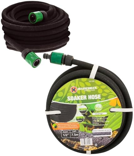 HomeVibe® 7.5m Porous Soaker Hose – Hozelock Compatible Garden Irrigation Hose Pipe | Slow Release Drip Watering System for Flower Beds, Borders, Lawns, Greenhouses & Vegetable Patches