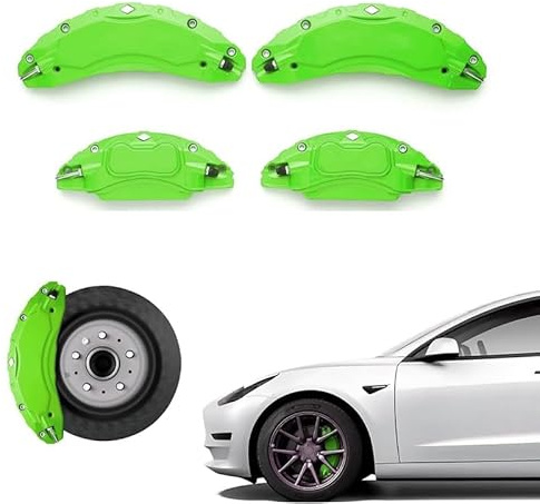 HMYOUXUAN 4PCS Car Caliper Cover Aluminium Alloy for Audi A3 5-doors Hatchback 2012-2019, Car Brake Caliper Cover, Brake Caliper Guard Replacement, 28CM×7.5CM×6CM,Green