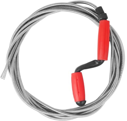 Rohrreinigungsspirale 5m x 6mm Abflussreiniger Spirale, Flexible Abflussspirale Rohrreiniger für Küche Bad Dusche Waschbecken, Hartnäckige Verstopfungen Entfernen