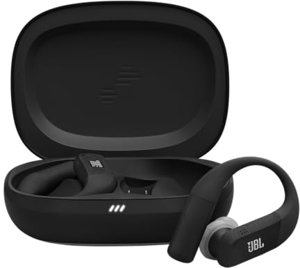 JBL Endurance Peak 4 Noise Cancelling In-Ear True Wireless Sport Earbuds with Bluetooth, 48-Hour Battery Life, TwistLock Secure Fit, IP68 Waterproof & Dustproof, JBL Pure Bass Sound, Black & Grey