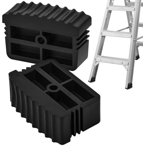 Tacos Escalera Telescópica Patas de Escalera Pies Escaleras Piezas de Repuesto Antideslizantes para Escaleras Telescópicas 61x22mm(2Pcs)