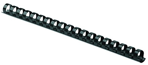 Fellowes 52324 Kunststoff-Bindungen, 1,6 cm Durchmesser, 120 Blatt Kapazität, schwarz (25 Kämme)