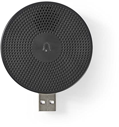 NEDIS Drahtloser Türgong - Zubehör für WLAN Smart-Türklingel mit Kamera - USB - Wireless Schwarz WIFICDPC10BK