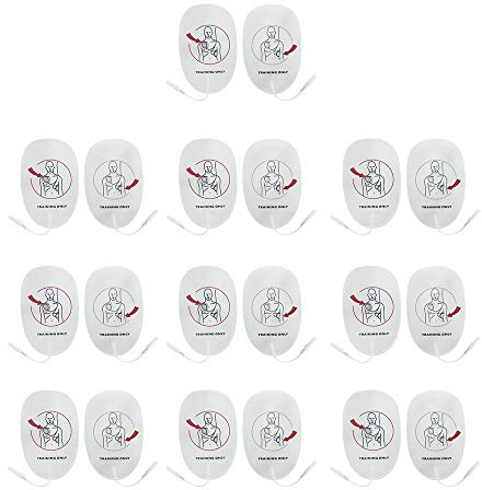 KONMED 20 Pieces AED Training Device Patches First Aid Training Replacement Pads Adult Training Universal Trainer**G