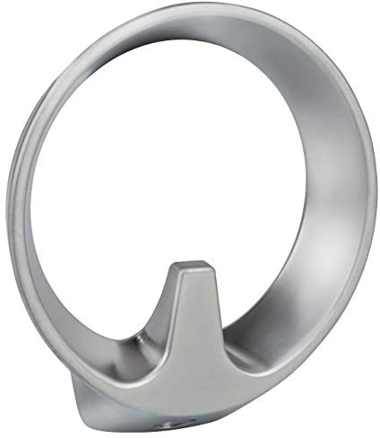 ALPENSTAHL Design Garderobenhaken rund Kleiderhaken Garderobe Chrom silber matt - Quincy | Haken einzeln | Metall massiv | Wand-Haken unsichtbar verschraubt | 1 Stück - Mantelhaken für Wand-Montage