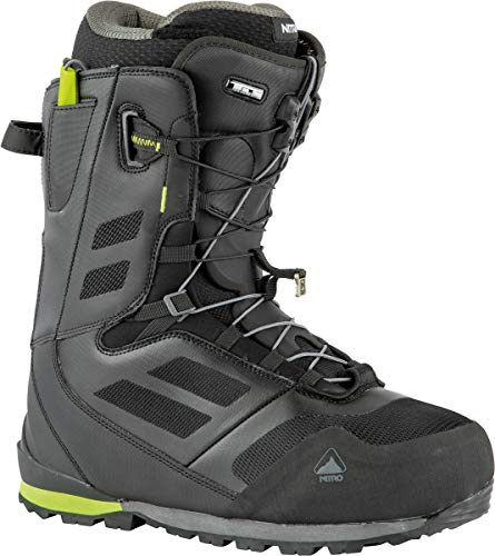 Nitro Snowboards Incline TLS Botas de Snowboard, Hombres, Black-Lime, 250