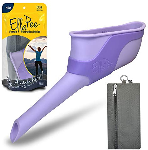 EllaPee Damen-Urinaltrichter für Frauen, Camping-Zubehör, Wandern, Outdoor-Aktivitäten und mehr, mit medizinischem Silikon (wiederverwendbar), damit Sie mit der mitgelieferten Tasche pinkeln können