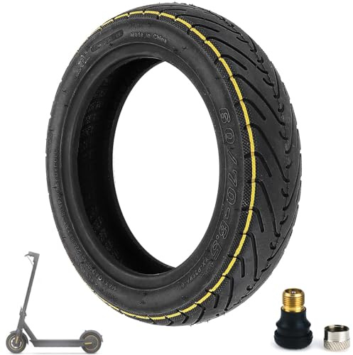 Tmom Däck 60/70-6.5 slanglösa däckersättningshjul för Segway Ninebot Max G30/Max G30D/Max G30 LP elektrisk skoter tjocka, slitstarka däck 10 tum halkfritt slanglöst däck (1 st)