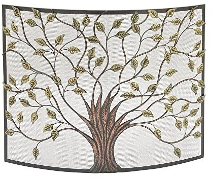 FLBT Schermi per caminetti Schermi per caminetti rustici per Interni Rete Metallica a 1 Pannello con Ritagli per Alberi e Foglie Schermi per camini Piatti Decorativi Needed