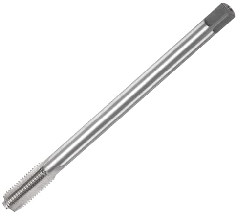 QUARKZMAN Metrisches Gewindebohrer M10 x 1,25 H2 Linksgewinde 130mm Extra langer gerader Flöten-Gewindefräser Gewindeschneidwerkzeug