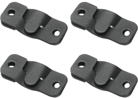 QUARKZMAN Lot de 8 Supports de Montage Encastrés, 43 x 19 mm, Crochet pour Cadre Photo, Cintres pour Suspendre des Têtes de Lit, Matériel de Montage Mural, Noir