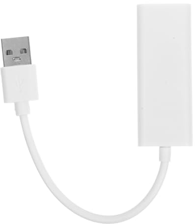Mikikit Adattatore USB Ethernet Rj45 10/100/1000mbps Compatto in Abs e Pvc Bianco Plug-and-play senza Driver per Laptop e Rete Cablata Veloce