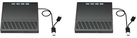 LYEAA 7 en 1 USB 3.0 Tipo C Lector Externo de grabadora de BLU-Ray/DVD/CD con Puerto SD/TF, Unidad óptica portátil para Ordenador portátil Windows