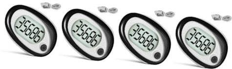 Yardwe 4 Pièces Podomètre De Marche Compteur De Pas Portable Podomètre Grand Écran Compteur De Pas De Marche 3D De Remise en Forme De Poche s De
