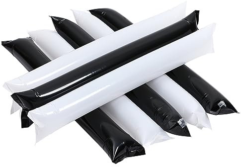 Supvox 48 STK Cheerleader Bam Aufblasbare Spielzeugstangen Aufmunterungsspielzeug Schlag Team Sticks Boom-Stick Partygeschenk Der Klöppel Karnevalsballonstäbe Konzert Sport Weiß