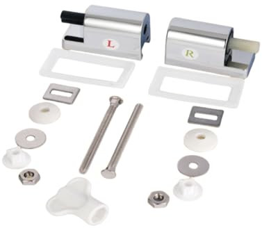 Attaches Charnière Abattant Wc, Charnières De Siège De Toilette À Fermeture Douce, Kit Fixations Remplacement Des Charnières De Siège De Toilette En Abs