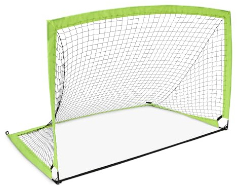 Amazon Basics, Porta da Calcio Pieghevole per Allenamenti in Giardino con Borsa da Trasporto, 1,82m x 1,21m, Verde