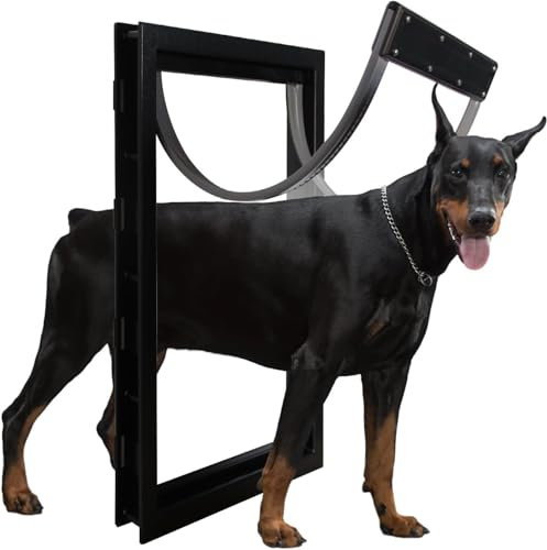 PRMTYUP Haustier-Hundeklappe, Haustier-Eingangsklappe, Wand-Eingangsklappe Für Hunde Und Katzen, Geeignet Für Katzen Und Kleine Hunde,Schwarz,XL
