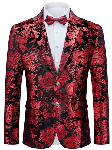 Autsel Blazer Homme de Fête à Paillettes Veste de Smoking Slim Fit | Casual, Soirée, Costume, Mode, Formal, Tuxedo, Dinner Suit, Dress Set, Clothing, Outerwear