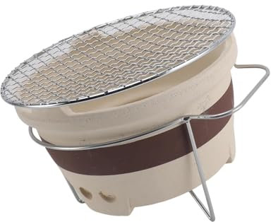 KELUNIS Griglia A Carbone Di Argilla Stufa A Carbone Per Esterni Stufa A Grill Per Interni Con Griglia A Rete Metallica Per Cucinare All'Aperto Con Zaino In Spalla