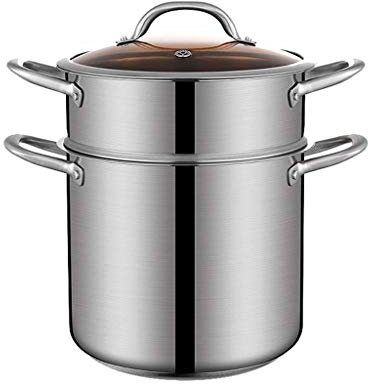 Dicker Edelstahl 304, Haushaltstopf mit hoher Kapazität, große Kapazität, Suppentopf, Dampfgarer, Topf, Gas- und Induktionsherd, universell (B 22 cm)