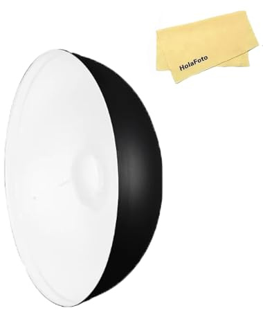 Godox BDR-W55 Pro Beauty Dish 54cm,Bowens-Halterung,für Porträt,Kosmetik und Modefotografie(Innenseite Weiß)