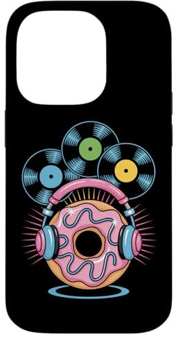 Vinyles Dj Food Casque Donut Musique Rythme Coque pour iPhone 14 Pro
