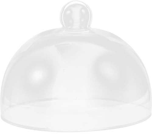 CHICAMPERA Kuchenhaube Glas Rund, Transparent, Stabil, mit Gutem Verschluss | Buffets und Empfänge, Schützt Kleine Speisen vor Verschmutzung, 1 Stück, Kreativ Gestaltet