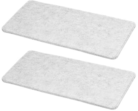 QUARKZMAN 2 Piezas De Base De Fieltro para Dar Forma, 12 X 6 Pulgadas Rectángulo para Bolso, Insertos para Forro De Bolso con Esquinas Arqueadas para Bolso De Mano, Bandolera, Gris Claro