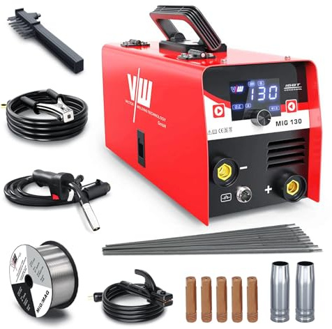 MIG Svetsmaskin 130A Gasslös 3-i-1, MIG/MMA IGBT Bågsvets Inverter